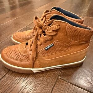 Nautica Kids Tan High-Top Sneakers